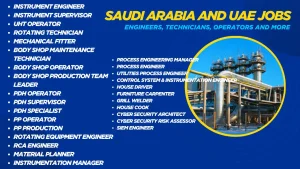 Saudi Arabia and UAE Jobs